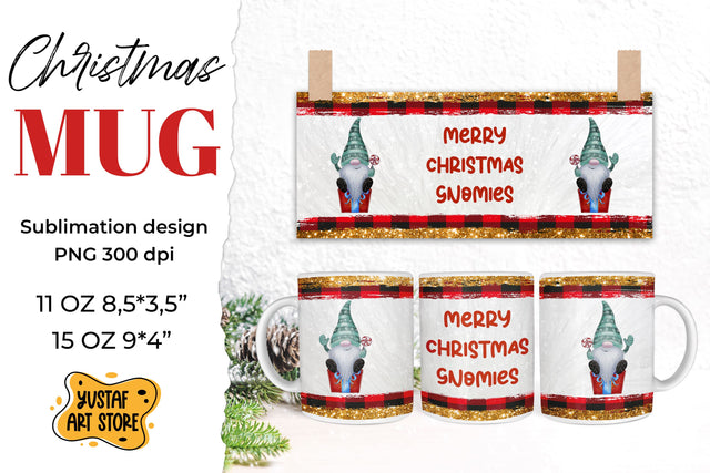 Christmas gnome mug sublimation "Merry christmas gnomies" Sublimation Yustaf Art Store 