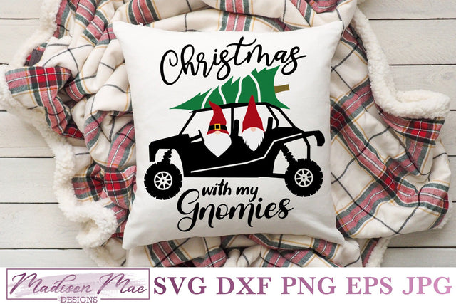 Christmas Gnome Off-Roading Svg, Christmas With my Gnomies SVG Madison Mae Designs 