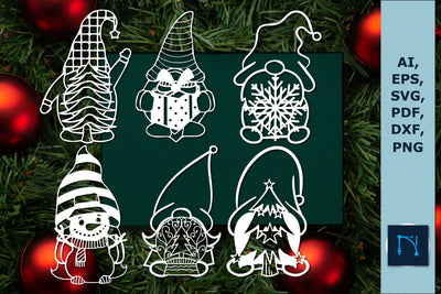 Christmas gnome ornament SVG bundle SVG MD JOYNAL ABDIN 