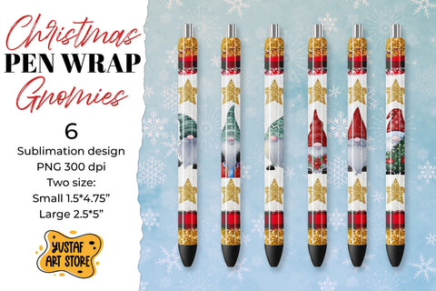 Christmas gnome pen wrap sublimation design Sublimation Yustaf Art Store 