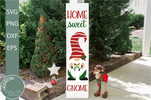 Christmas Gnome Porch Sign SVG-Porch Sign Bundle SVG Linden Valley Designs 