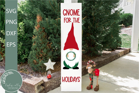Christmas Gnome Porch Sign SVG-Porch Sign Bundle SVG Linden Valley Designs 