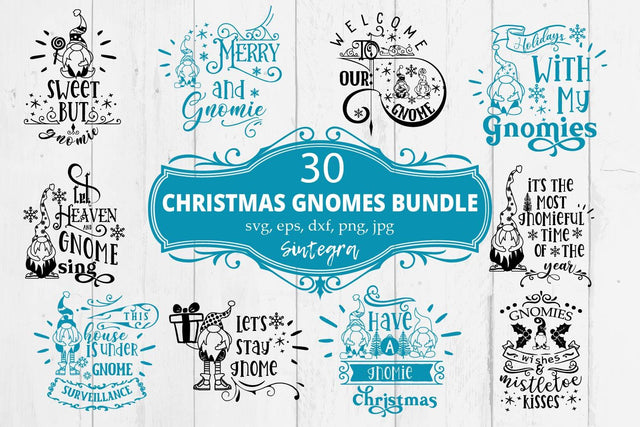 Christmas Gnome Quotes Svg Bundle SVG Sintegra 