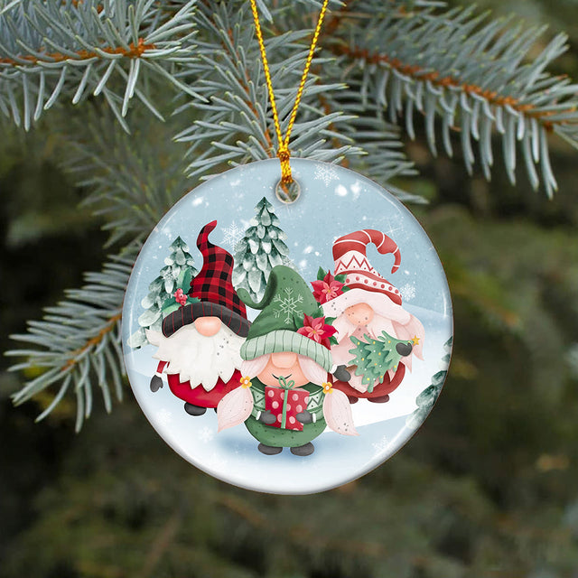 Christmas Gnome Round Ornament PNG, Cute Tree Ornament PNG, Gnome Sublimation, Gnome Christmas Sublimation Design File, Digital Download Sublimation CaldwellArt 