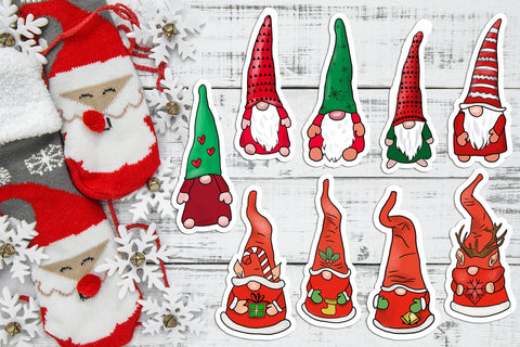 Christmas Gnome Stickers Bundle Sublimation Natasha Prando 