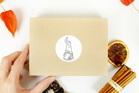 Christmas Gnome Stickers to color Sublimation Natasha Prando 