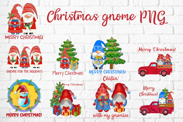 Christmas gnome sublimation bundle | Christmas gnome PNG Sublimation Svetana Studio 