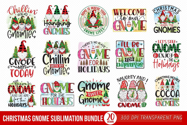 Christmas Gnome Sublimation Bundle Sublimation CraftLabSVG 