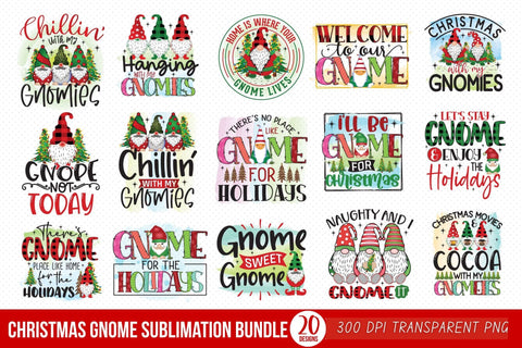 Christmas Gnome Sublimation Bundle Sublimation CraftLabSVG 