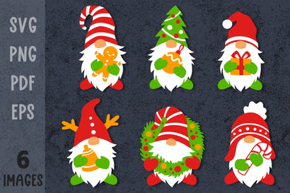 Christmas gnome svg bundle Gnome svg Xmas svg files for cricut Paper cut christmas Papercut svg SVG GreenWolf 