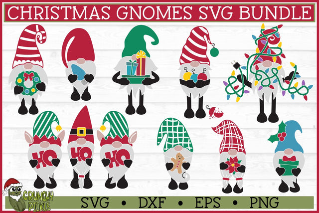 Christmas Gnome SVG Bundle SVG Crunchy Pickle 