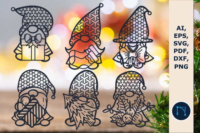 Christmas Gnome Svg Cut File Bundle SVG MD JOYNAL ABDIN 