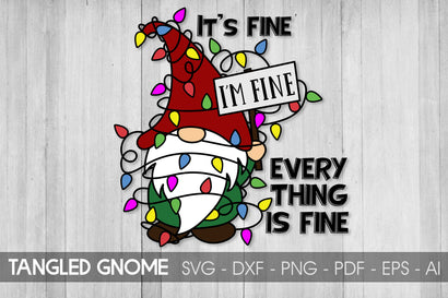 Christmas Gnome SVG | Everything is Fine cut File SVG So Fontsy Design Shop 