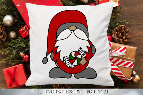 Christmas Gnome SVG | Farmhouse Buffalo Check Gnome SVG | Winter Gnome SVG | Gnomies svg | dxf and more | Printable | Sublimination SVG Diva Watts Designs 