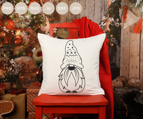Christmas Gnome Svg, Gnome Cut file, Christmas Svg Ornament, Christmas Shirt Svg Designs, Clipart, Merry Christmas, Holiday, Funny Gnome Png SVG BogeliaVector 
