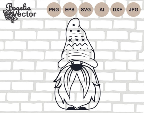 Christmas Gnome Svg, Gnome Cut file, Christmas Svg Ornament, Christmas Shirt Svg Designs, Clipart, Merry Christmas, Holiday, Funny Gnome Png SVG BogeliaVector 