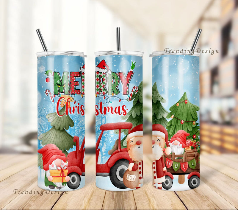 Christmas Gnome Tumbler Png, Gift for Christmas 20 oz Skinny Tumbler Sublimation Design PNG Instant DIGITAL ONLY Sublimation TrendingDesign 