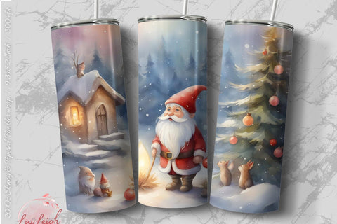 Christmas Gnome Tumbler PNG Sublimation Luvleigh Digitals 