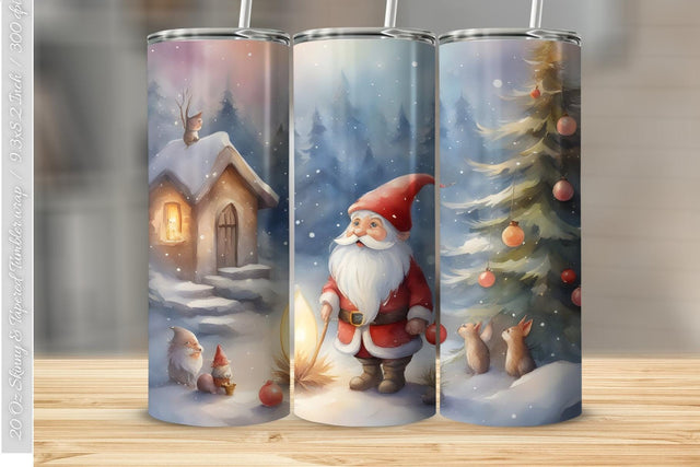 Christmas Gnome Tumbler PNG Sublimation Luvleigh Digitals 