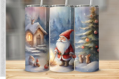 Christmas Gnome Tumbler PNG Sublimation Luvleigh Digitals 