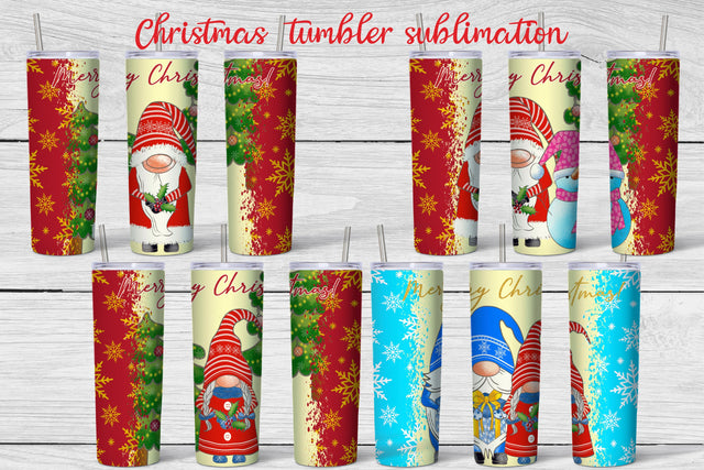 Christmas gnome tumbler sublimation | Christmas gnome PNG Sublimation Svetana Studio 