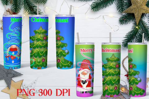 Christmas gnome tumbler sublimation | Christmas gnome PNG Sublimation Svetana Studio 