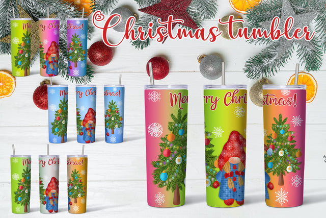 Christmas gnome tumbler sublimation | Christmas tumbler wrap Sublimation Svetana Studio 