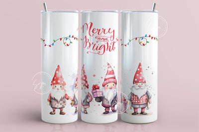 Christmas Gnome Tumbler Wrap, Christmas Lights, Gift for Christmas Holiday, 20 oz Skinny Tumbler Sublimation wrap PNG, Gnome PNG, Digital Sublimation Syre Digital Creations 