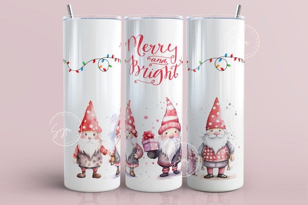 20Oz Christmas Santa Gnome Tumbler Wrap Graphic by Sunshine Design ·  Creative Fabrica