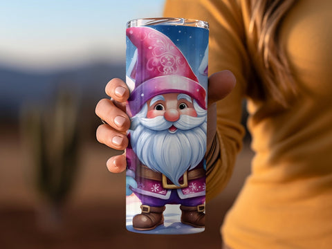 Christmas Gnome Tumbler wrap PNG Sublimation Luvleigh Digitals 