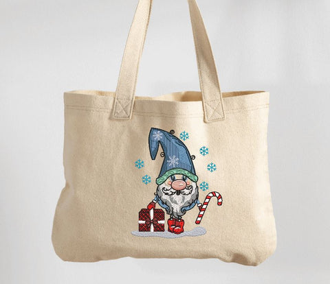 Christmas Gnome with cane and gift Machine Embroidery Embroidery/Applique DESIGNS Canada Embroidery 
