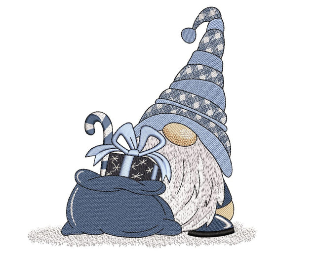 Christmas Gnome with Gifts Embroidery Design, 5 sizes, Instant Download Embroidery/Applique DESIGNS Nino Nadaraia 