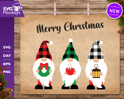 Christmas Gnomes Bundle Svg, Gnomes Bundle Svg, Gnome Svg, Christmas Gnome Svg, Buffalo Plaid Svg SVG SvgMonkeys 