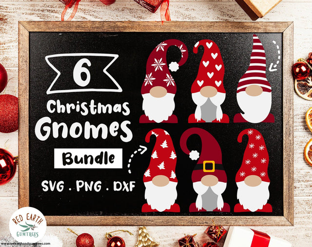 Christmas gnomes bundle,Scandi gnome in SVG,PNG,DXF,PDF,EPS SVG Redearth and gumtrees 
