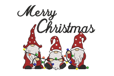 Christmas Gnomes Embroidery Design, 3 Gnomes Machine Embroidery Design,Holiday Embroidery Designs, 4 sizes, Instant Download Embroidery/Applique DESIGNS ArtEMByNatalia 