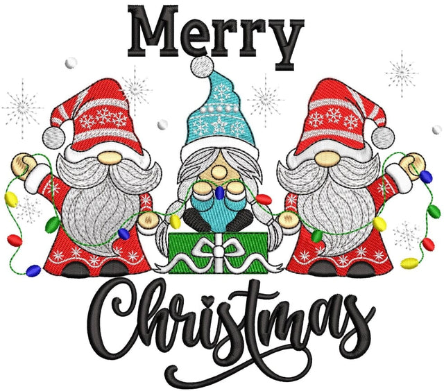 Christmas Gnomes embroidery design, 3 sizes. Embroidery/Applique DESIGNS ArtEMByNatalia 
