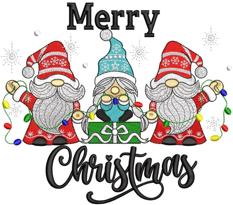 Christmas Gnomes embroidery design, 3 sizes. Embroidery/Applique DESIGNS ArtEMByNatalia 