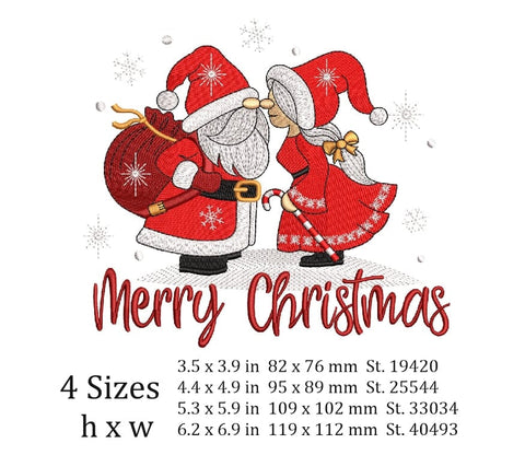 Christmas Gnomes embroidery design, 4 sizes. Embroidery/Applique DESIGNS ArtEMByNatalia 