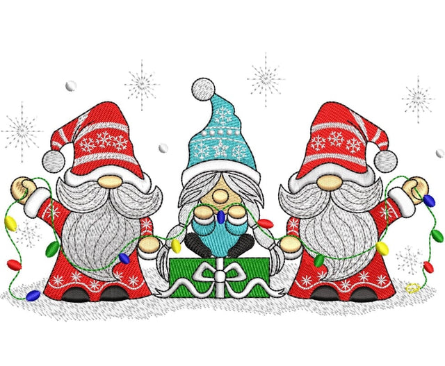 Christmas Gnomes embroidery design, 4 sizes. Embroidery/Applique DESIGNS ArtEMByNatalia 