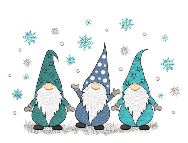 Christmas Gnomes Embroidery Design, 4 sizes, Instant Download Embroidery/Applique DESIGNS Nino Nadaraia 