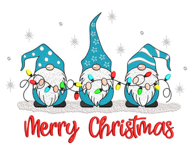 Christmas Gnomes Embroidery Design, 4 sizes, Instant Download Embroidery/Applique DESIGNS Nino Nadaraia 