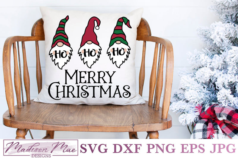 Christmas Gnomes, Ho Ho Ho Merry Christmas SVG SVG Madison Mae Designs 