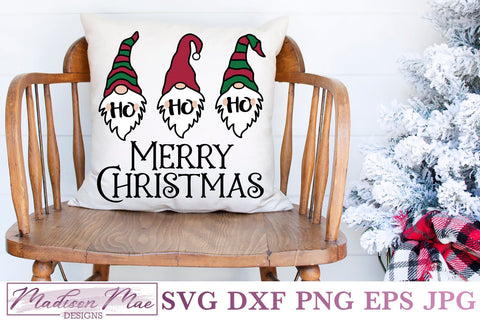 Christmas Gnomes, Ho Ho Ho Merry Christmas SVG SVG Madison Mae Designs 