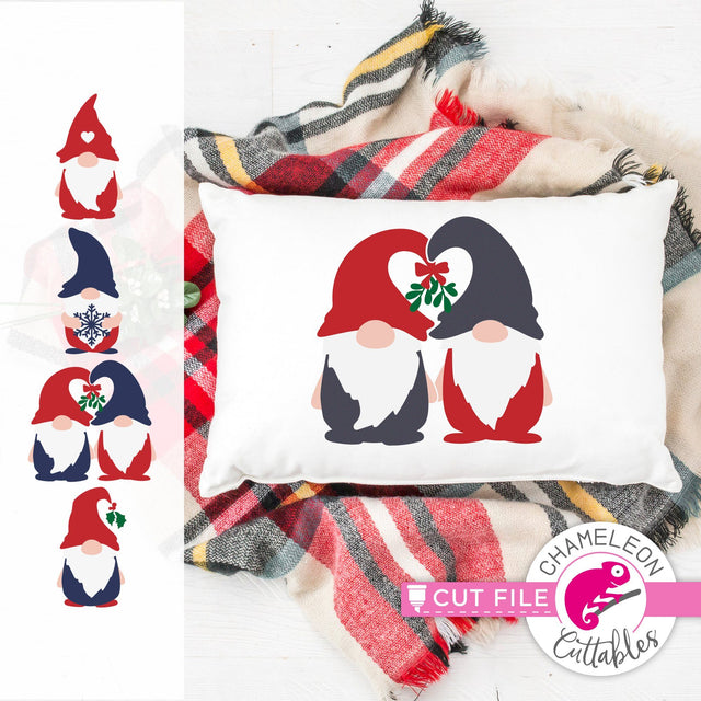 Christmas gnomes layred svg png dxf SVG Chameleon Cuttables 