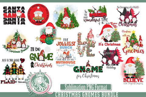 Christmas Gnomes Sublimation Bundle SVG QueenBrat Digital Designs 