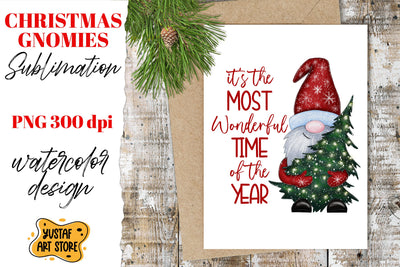 Christmas gnomes sublimation.Most wonderful time of the year Sublimation Yustaf Art Store 