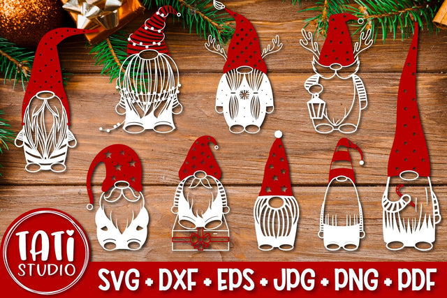 Christmas Gnomes SVG Bundle| Christmas SVG cut file SVG TatiStudio 