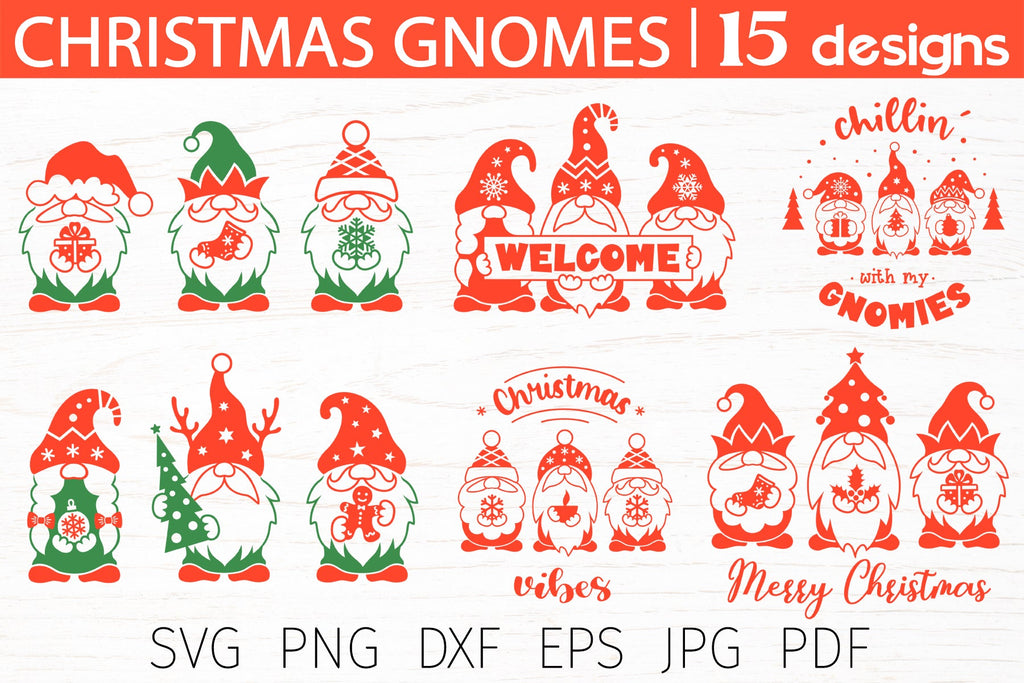 Christmas gnomes svg bundle, Gnome bundle, Gnome family svg - So Fontsy