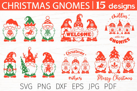 Christmas gnomes svg bundle, Gnome bundle, Gnome family svg SVG Digital Rainbow Shop 