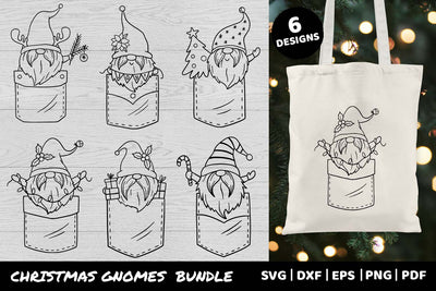 Christmas Gnomes SVG bundle | Gnome in pocket SVG Irina Ostapenko 